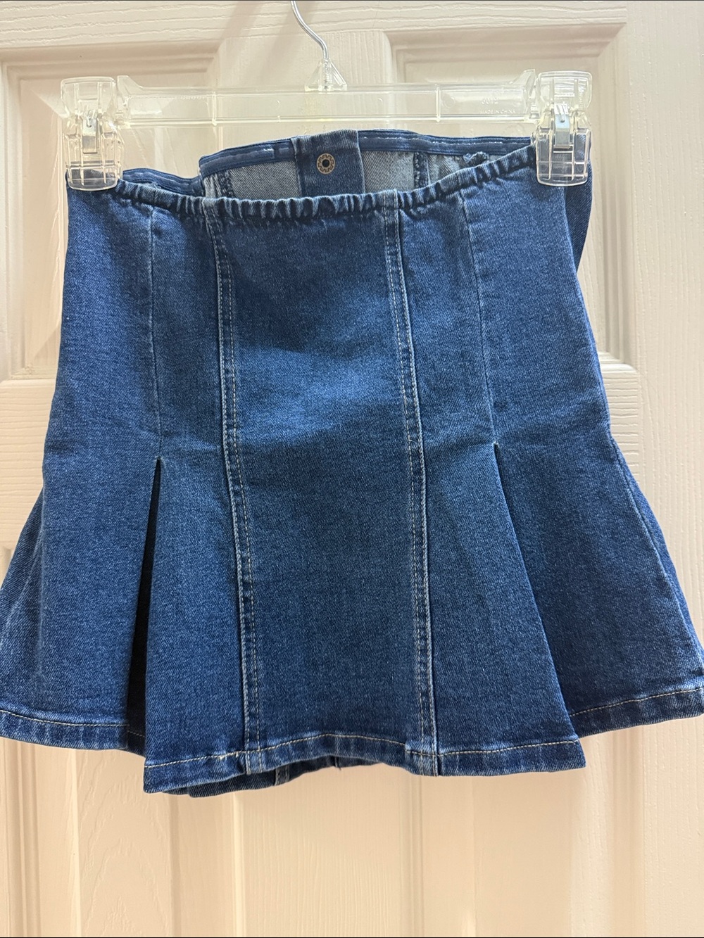 Denim peplum strapless top! - Picture 2 of 4
